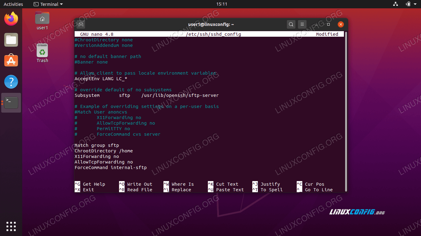 SSH configuration file