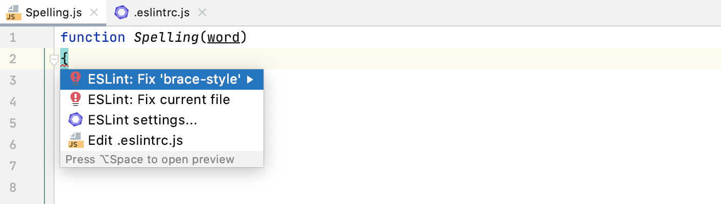 Specifying a custom severity level for ESLint