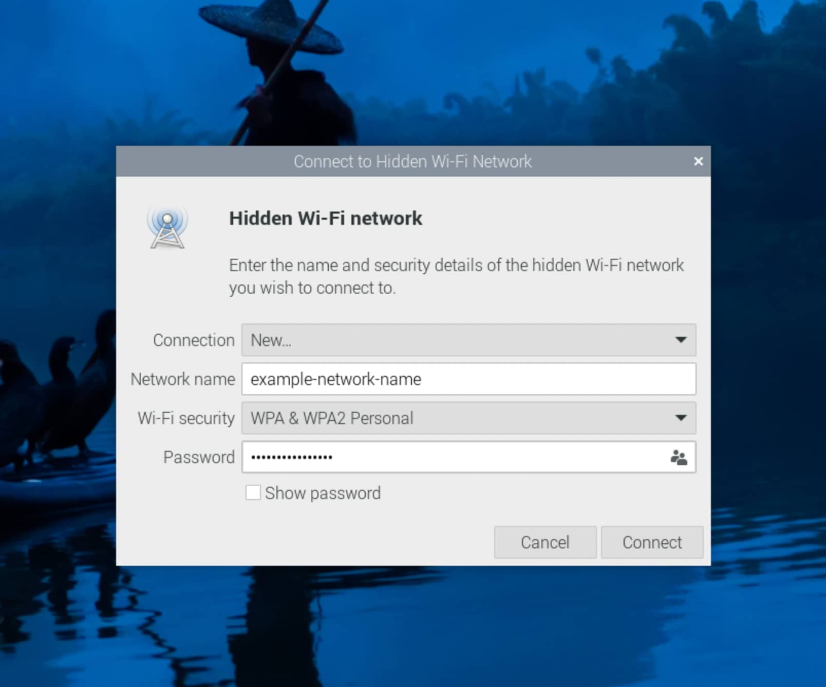 hidden wi-fi network authentication
