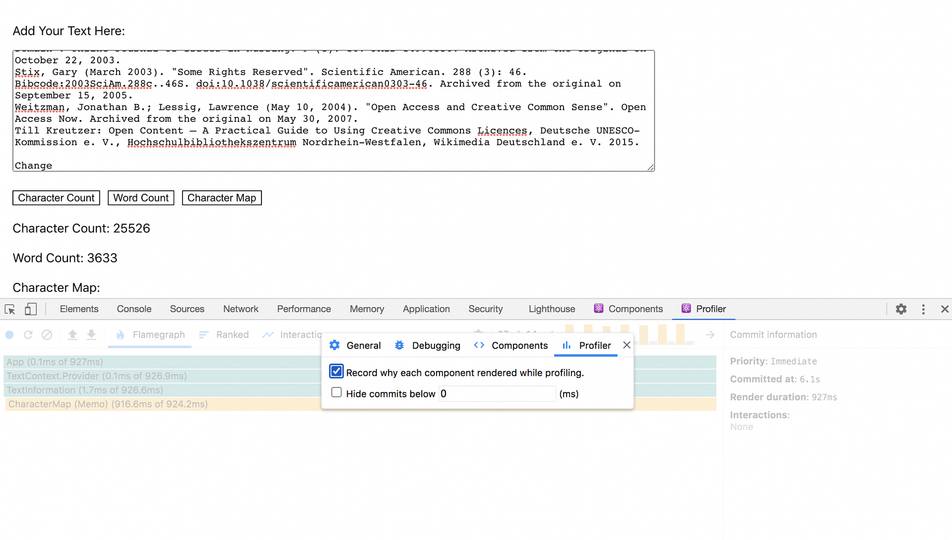 "Record why" Option of the Profiler Tab