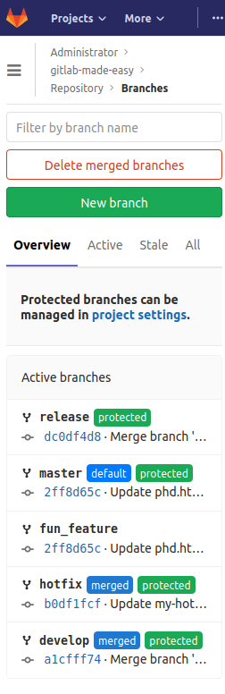 gitlab delete remote branch