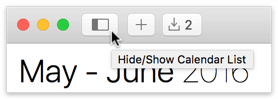 Hide/Show Calendar List