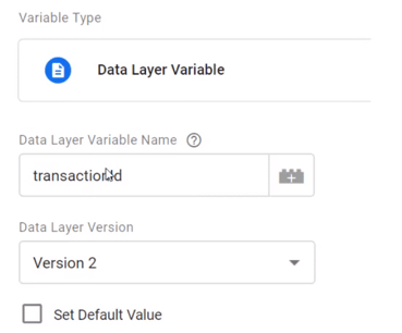 data layer variable