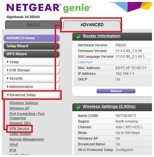 netgear genie vpn