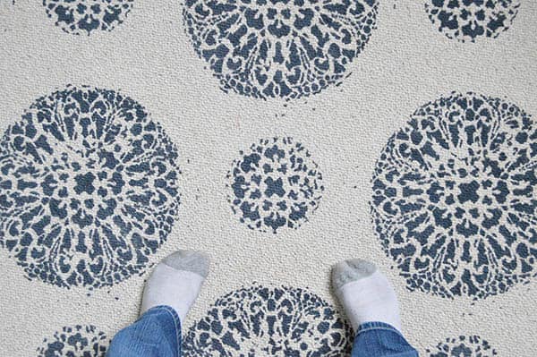 stencils on carpet