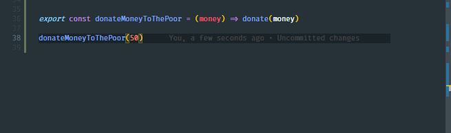 donating money to the poor in vscode