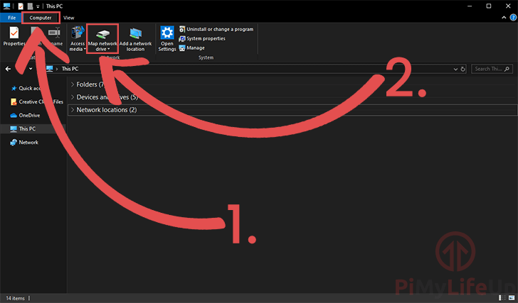 Windows File Explorer Map Network Drive