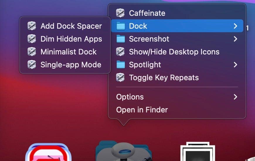 All apps put in a folder on Dock